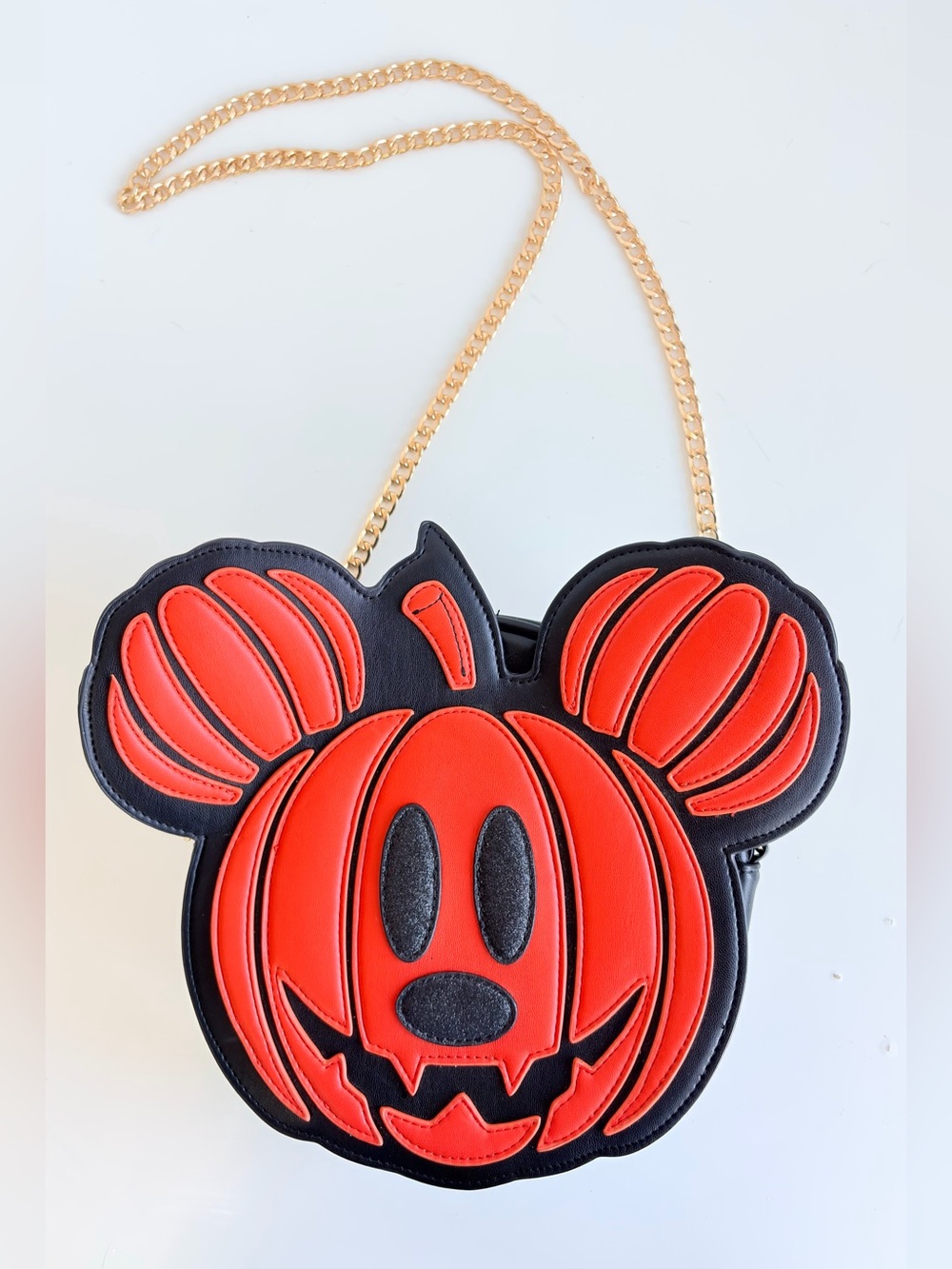 Mickey Mouse Pumpkin Orange Black Crossbody Bag Disney x Skinnydip Halloween